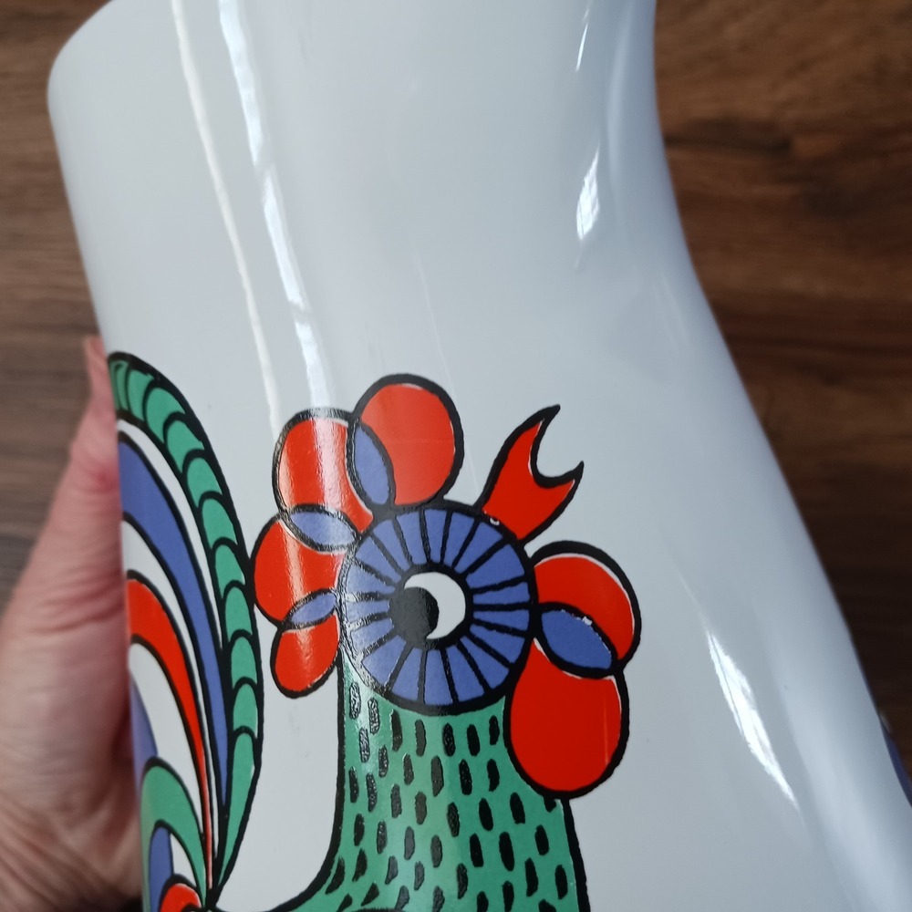 8" Waechtersbach Vintage Mid-Century Modern Pitcher Cat Rooster West Germany - Picture 7 of 10